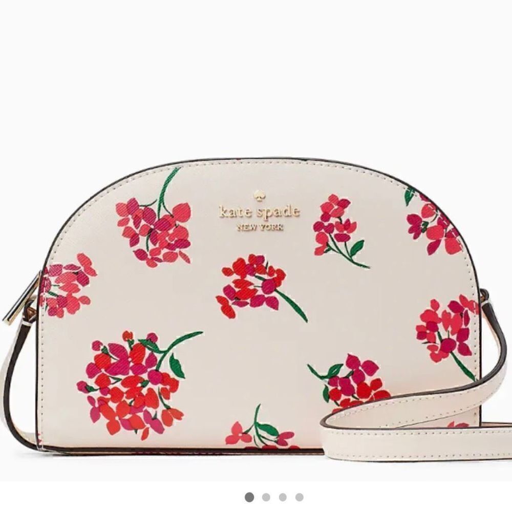 Kate Spade (reg price $230)Purse Perry Floral Leather Dome Crossbody NWT - Picture 1 of 10